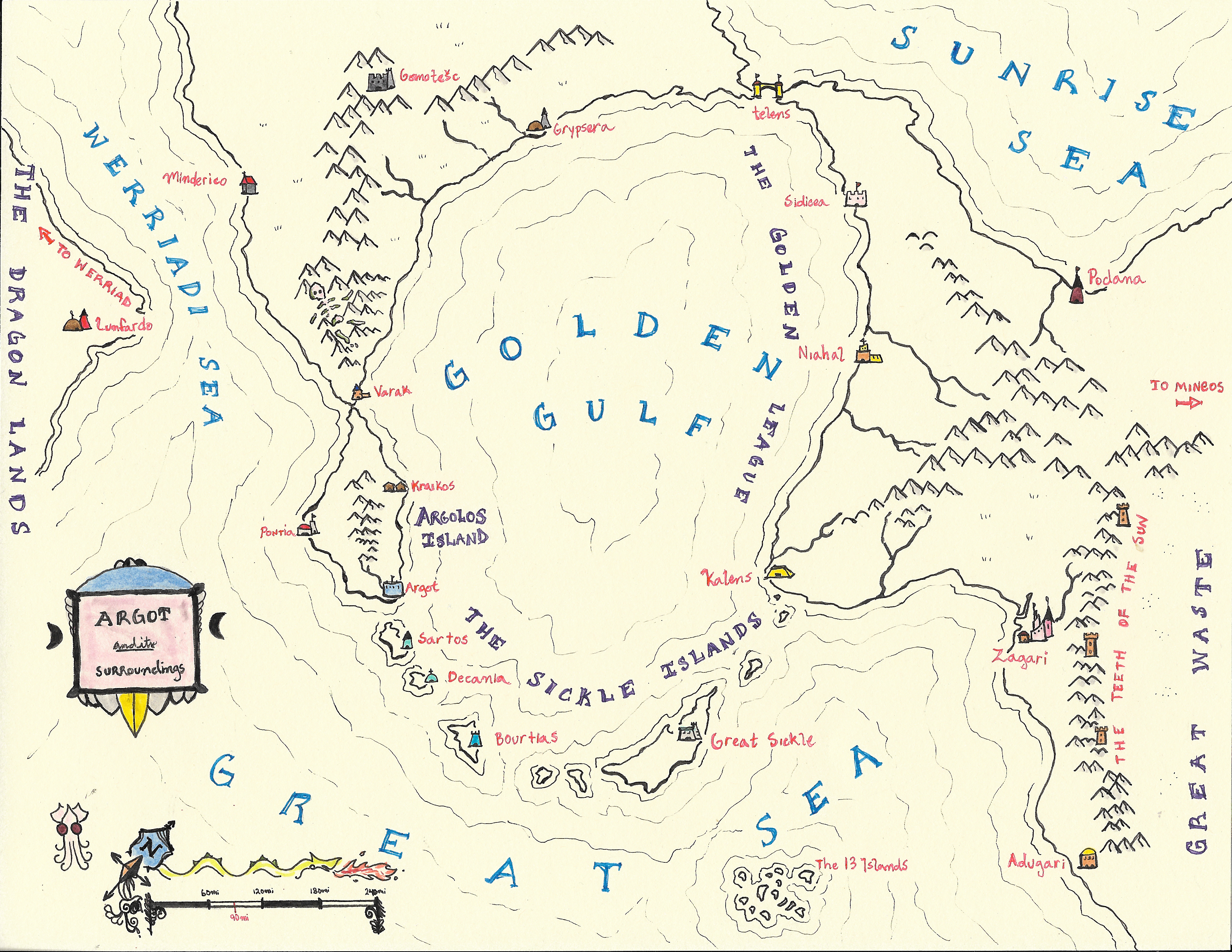 Map of Argot and its Surroundings