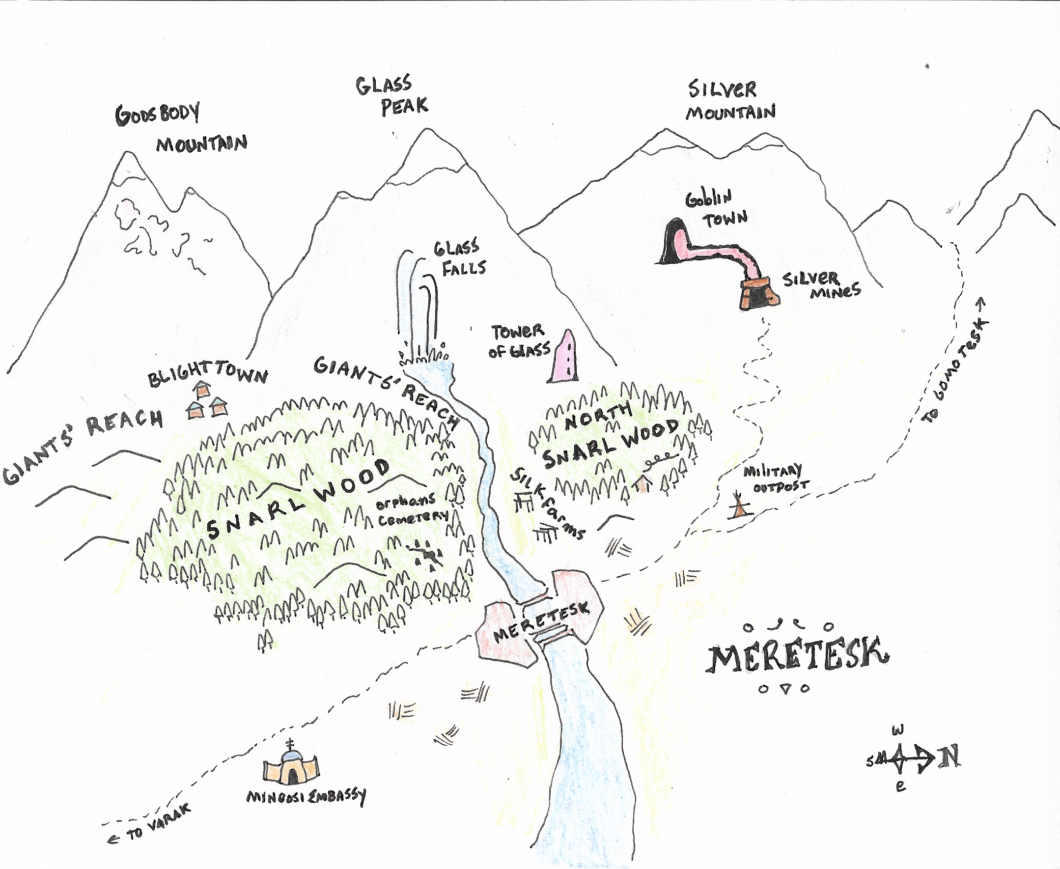 Map of the Surroundings of the Town of Meretesk